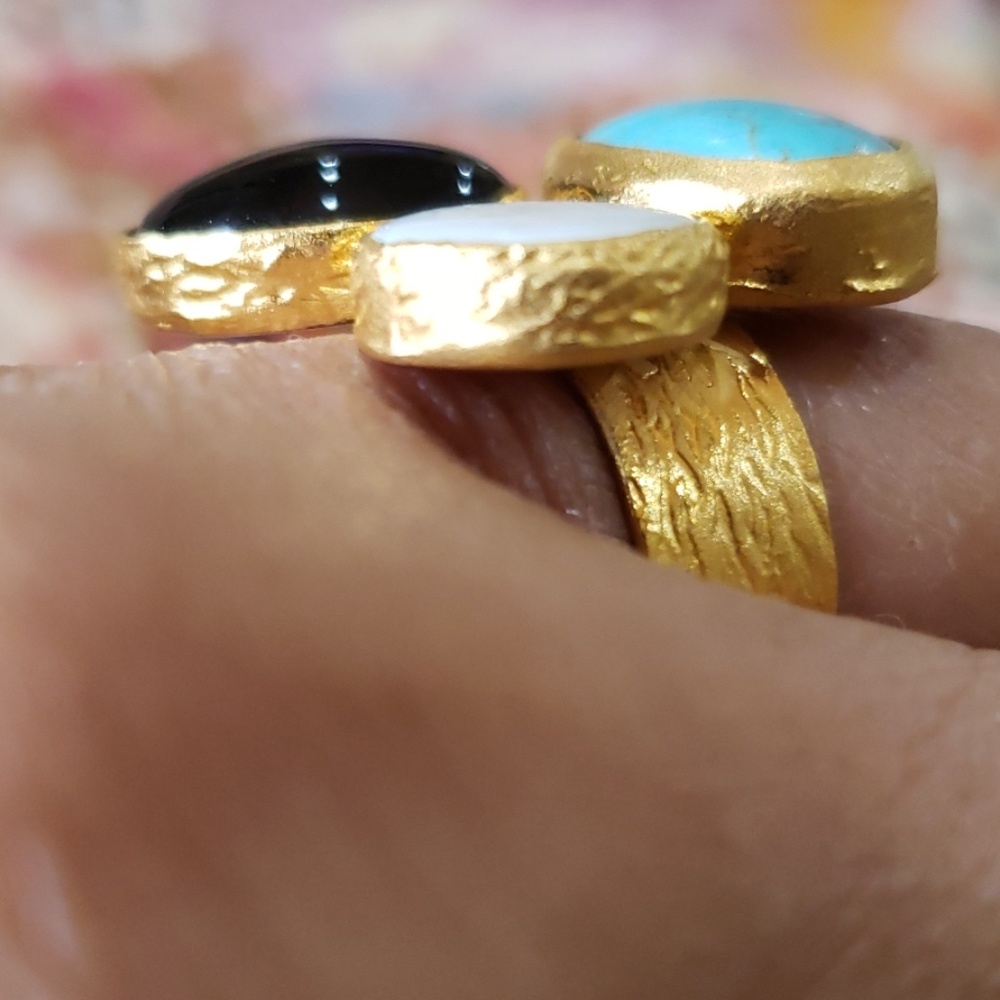 Adjustable Gemstone Ring - image 3